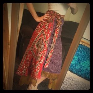 Colorful Wrap Skirt